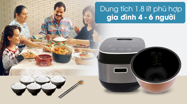 Nồi cơm cao tần Sharp 1.8 lít KS-IH191V-BK hàng chính hãng