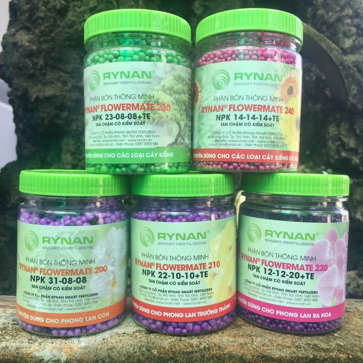Phân Bón Tan Chậm RYNAN FLOWERMATE 220 Dành Cho Lan Ra Hoa