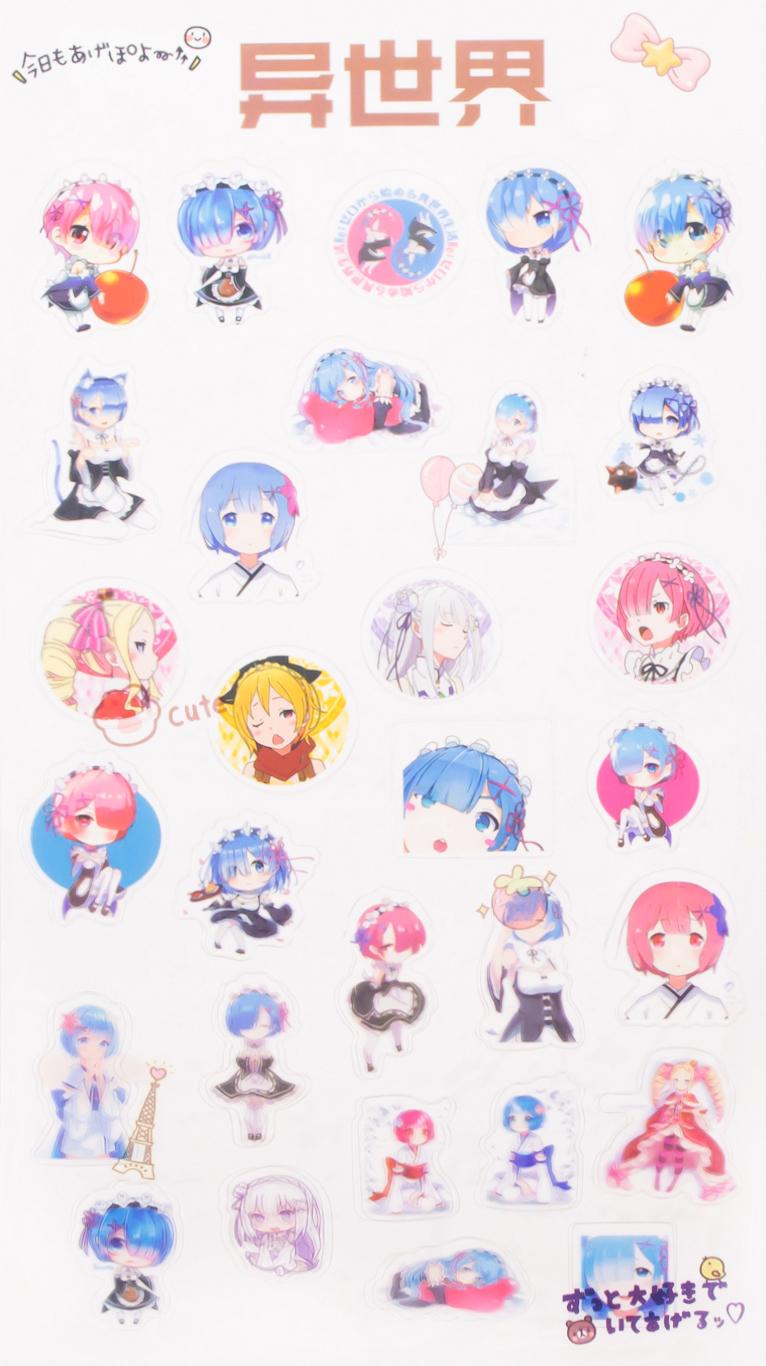 7-11/12 VOUCHER 8%][Thanh lý giá gốc]Sticker Anime chibi - Re:Zero ...