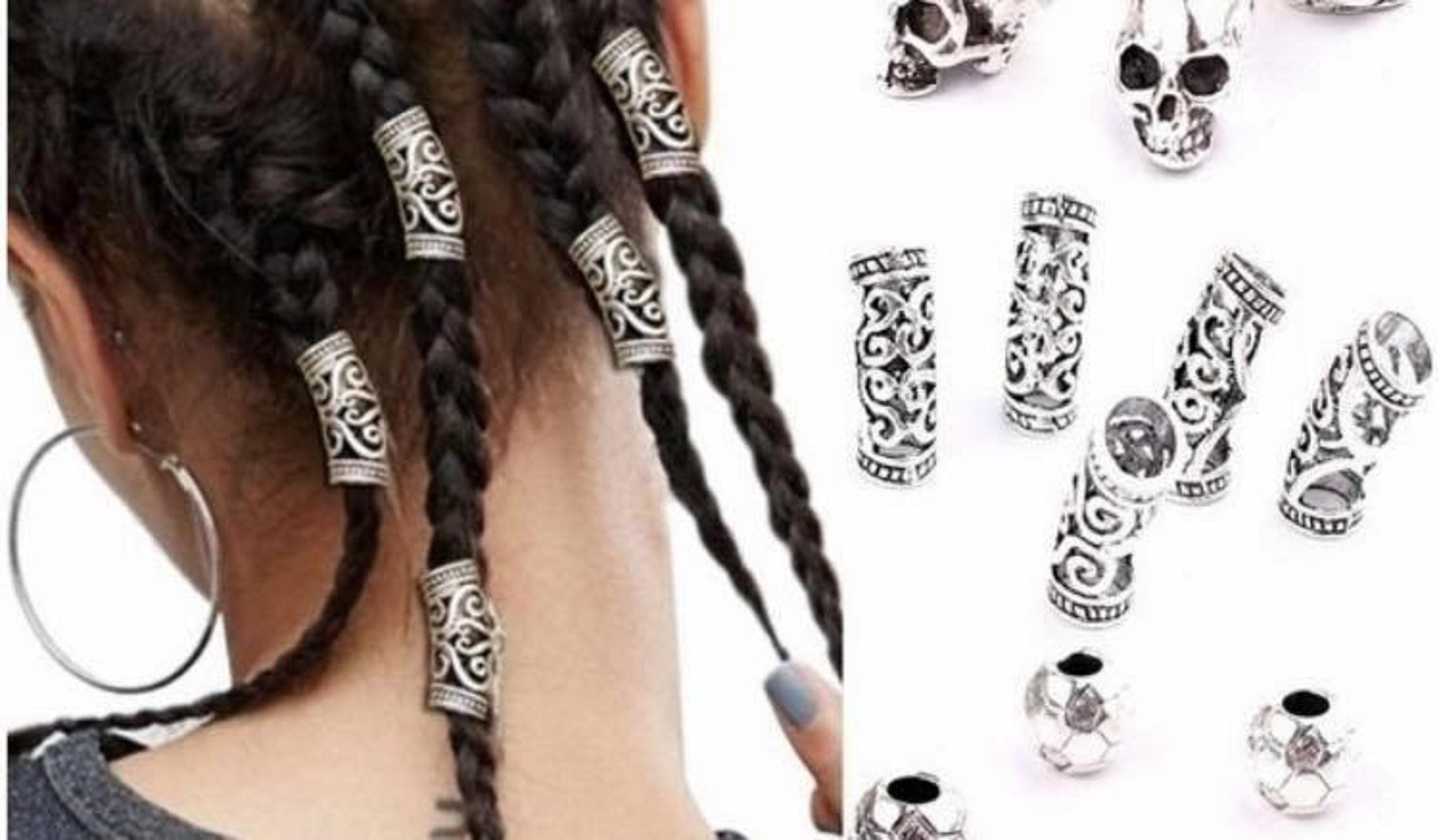 Combo 10 Cườm, phụ kiện đính tóc dreadlock mã bạc