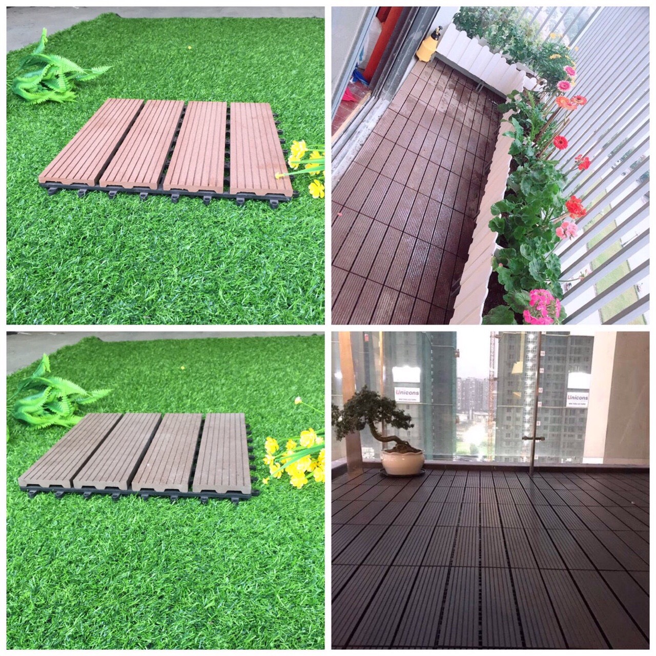 Vỉ nhựa composite lát ban công mã S5