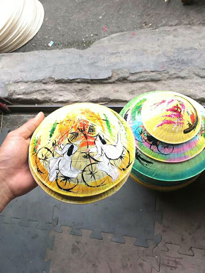Nón lá vẽ mini 12cm