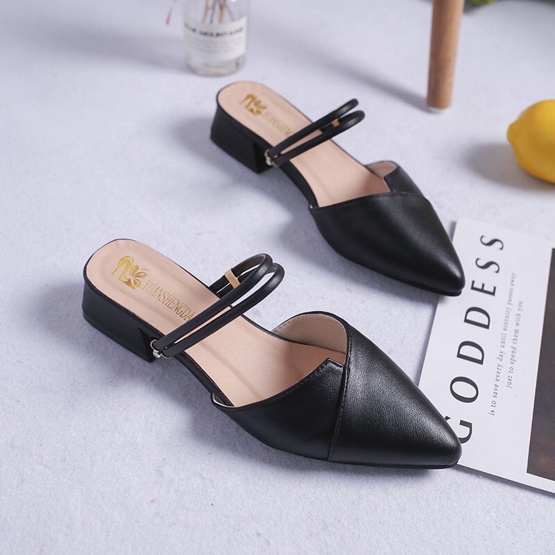 Sandal nữ 2 quai chất da mềm siêu xinh