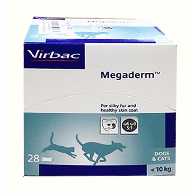 Hộp gel dinh dưỡng Virbac Megaderm giúp mượt lông da và giảm ngứa chó mèo 28 gói x 4ml, sản phẩm tốt, chất lượng cao, cam kết như hình