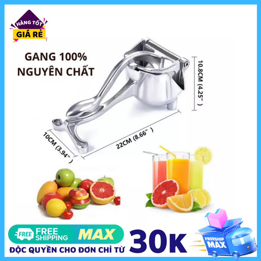 Dụng cụ ép trái cây cầm tay bằng gang siêu hót giữ được vị tươi của trái cây, máy vắt cam nguyên chất bằng gang 2020, may vat cam, dung cu ep trai cay