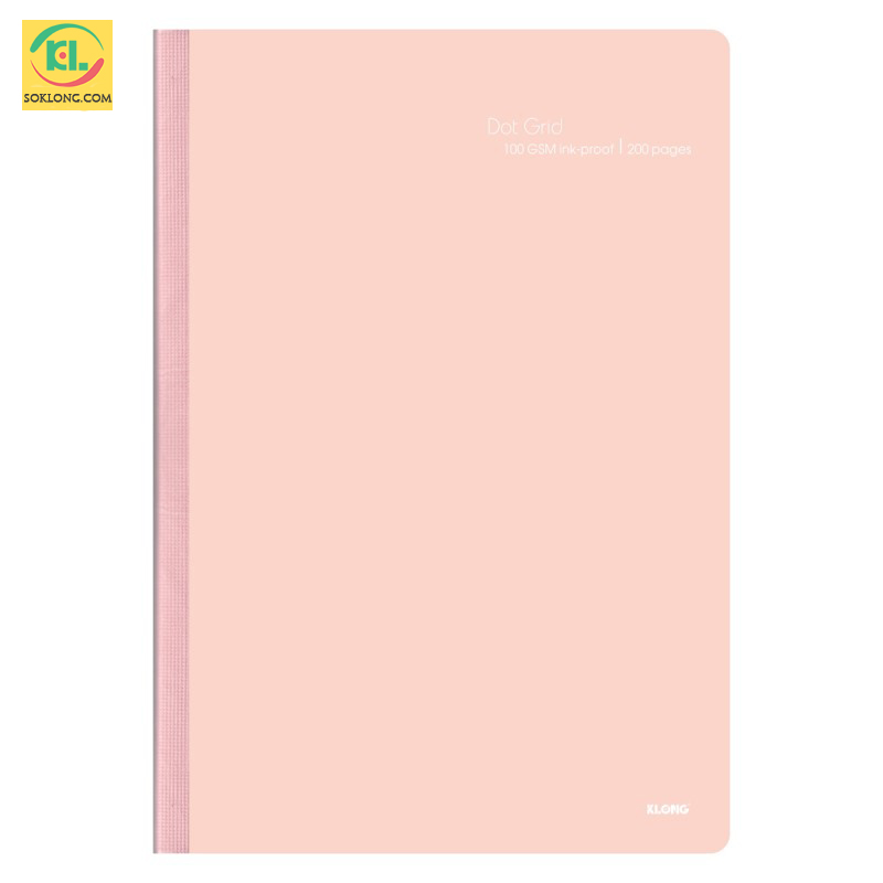 Vở Klong B5 200 trang Dot grid MS 839 may dán gáy bìa Pastel hiện đại, VPP Tuệ Minh sổ tập Klong