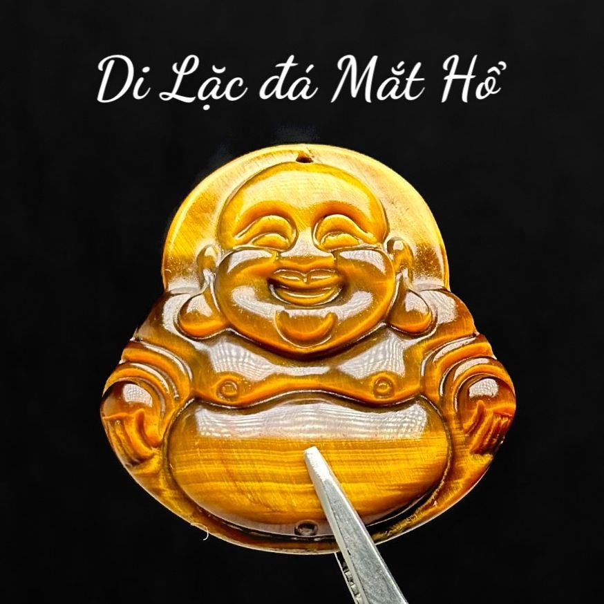 Mặt Di Lặc Đá Mắt Hổ Tự nhiên