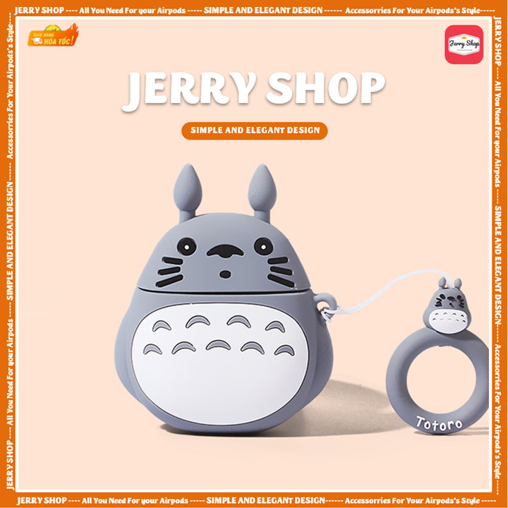 Vỏ Ốp Case airpod airpods bảo vệ bao đựng tai nghe không dây bluetooth 1/2/Pro/i12/i9/tws chống va đập - Totoro