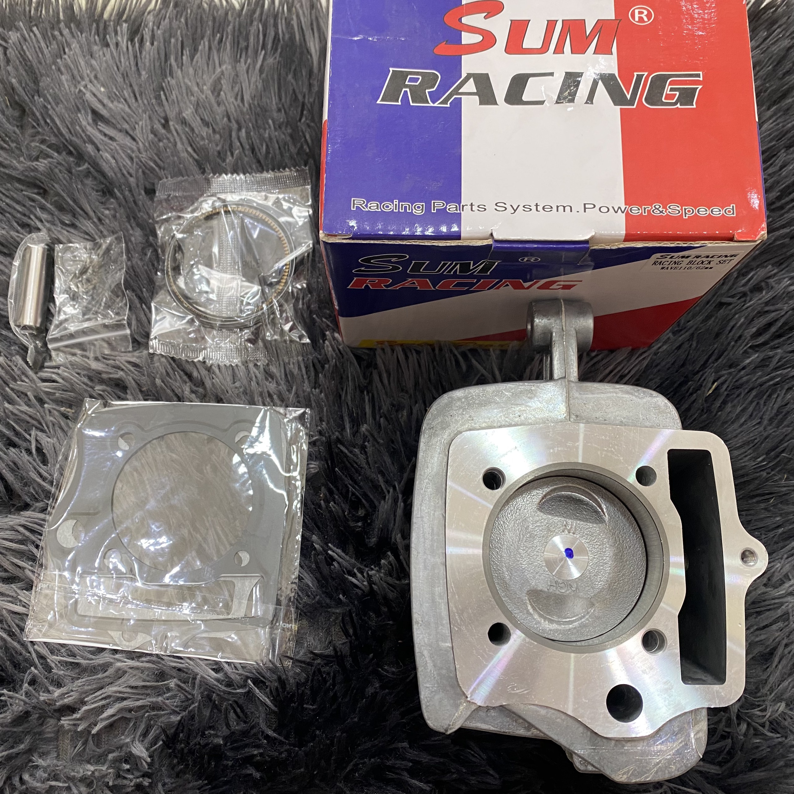 Lòng Wave Dream Trái ful Piston bạc ắc ron SUM Racing ( Delta Part )