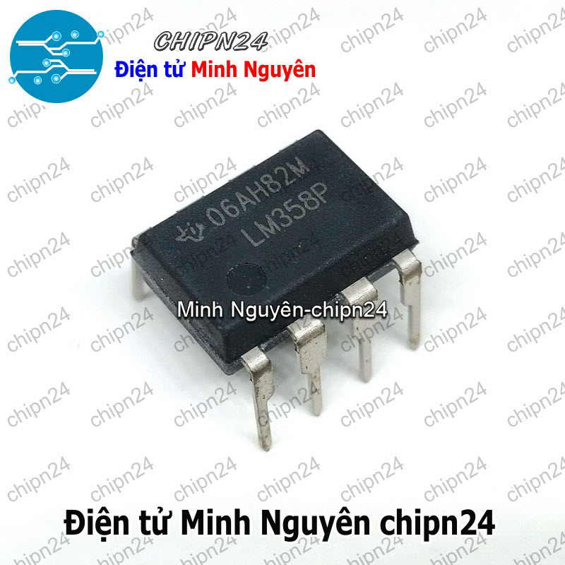 [1 con] (DT) IC LM358 DIP-8 Hàng Tốt TI (LM358P) (IC khuếch đại thuật toán OpAmp) - HH001887