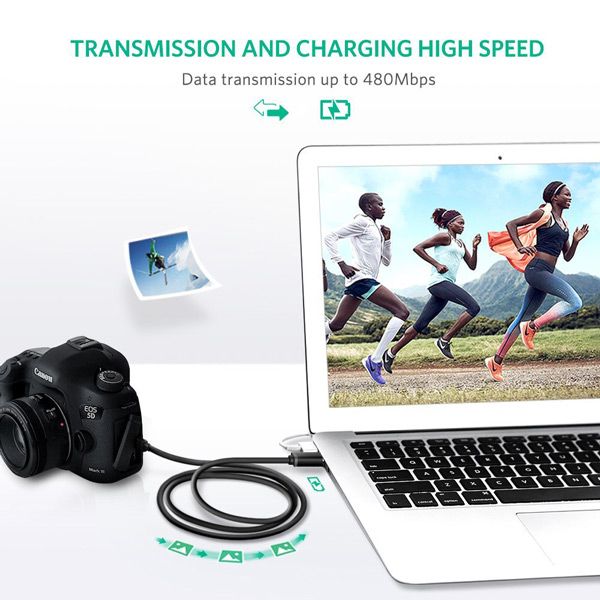 Cáp Mini USB to USB 2.0 Ugreen 10386 mạ vàng dài 3mét