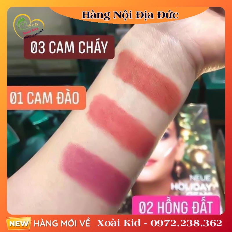 Set Son Kiko Holiday 3 cây mini 2021 [ Nội địa Đức Đủ Bill]