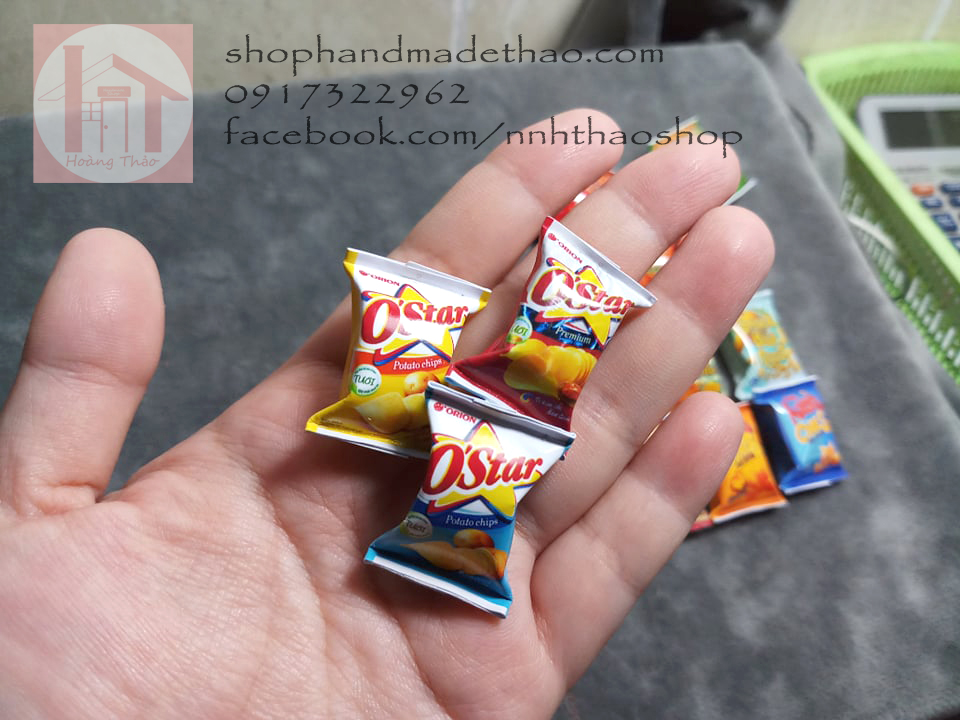 Đồ Tý Hon Trang Trí Mô Hình_Gói Snack bằng giấy