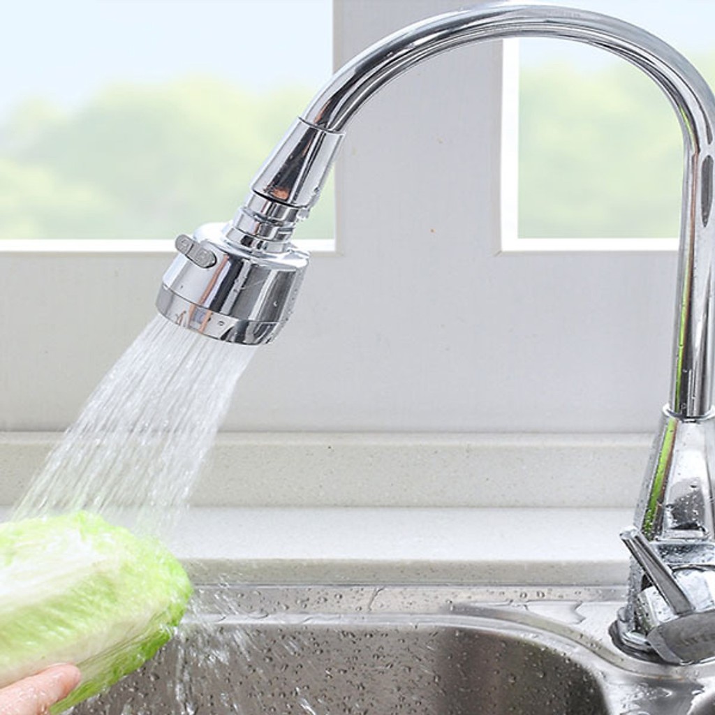 Đầu vòi rửa chén, bát tăng áp xoay 360 độ - 2 chế độ