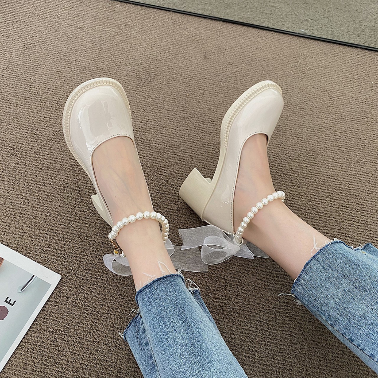 Giày Nữ 5 Phân Quai Ngọc Fom 1.5