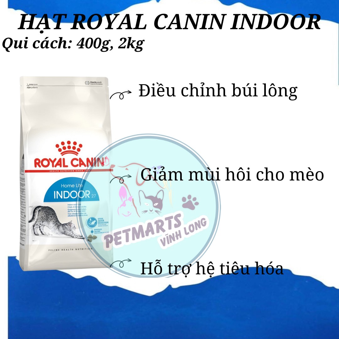 THỨC ĂN HẠT CHO MÈO ROYAL CANIN INDOOR 400G