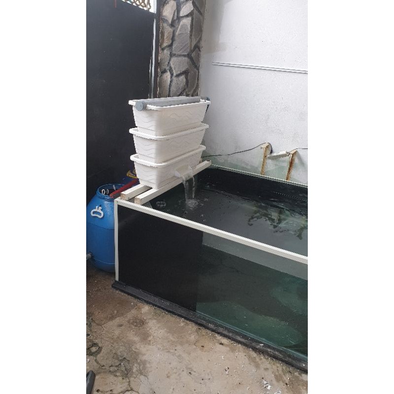 Baki trắng 3 tầng lọc hồ cá (kt 63x22x55cm)