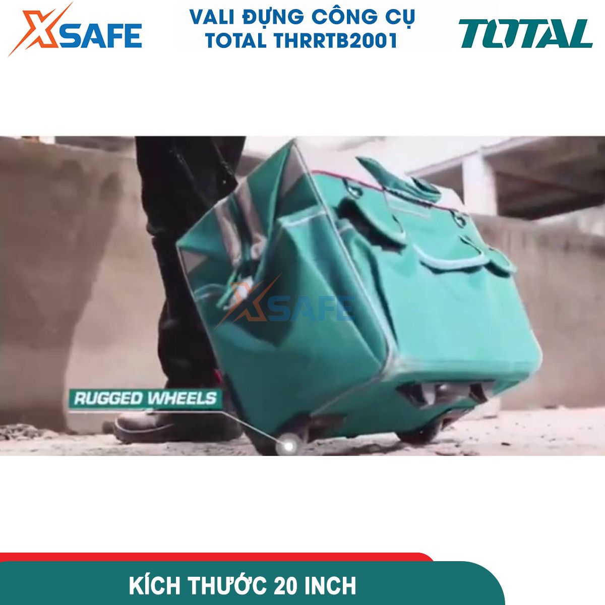 Kitbag total THRRTB2001, bag outside and multiple pockets inside, with hand pull telescope with wheels easy to move, SIZE 50*36*41cm, material 600D polyester, maximum load 20kg [xsafe][genuine]