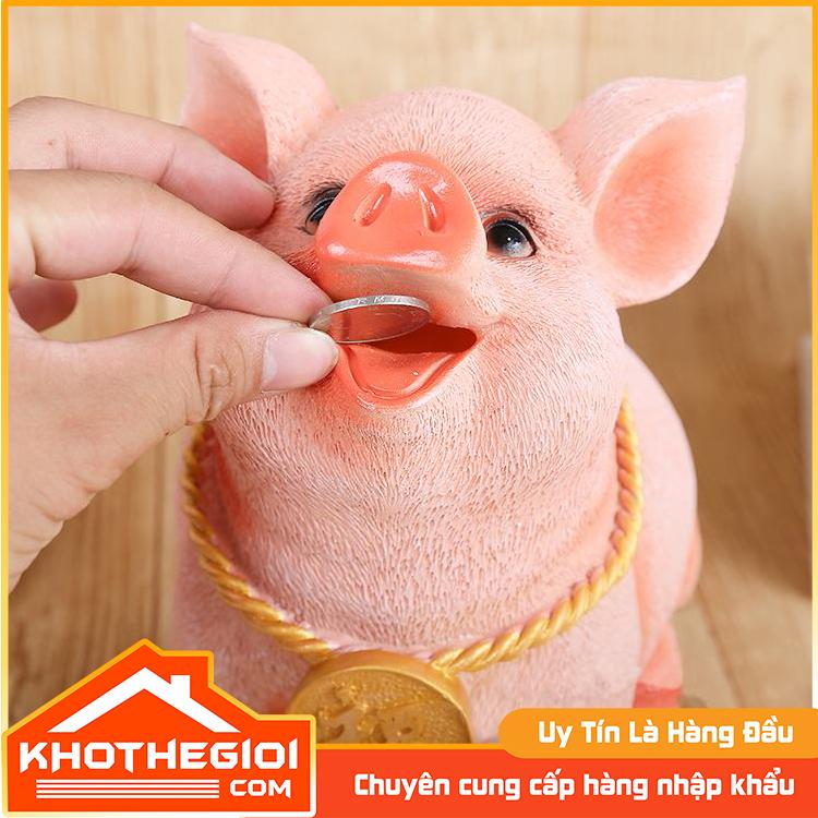 {Siêu Rẻ}Ống heo đất tiết kiệm 5D siêu kute có vòng cổ [Kho Thế Giới]