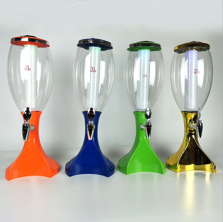 THÁP RÓT BIA 3L + ĐÈN LED 7 MÀU