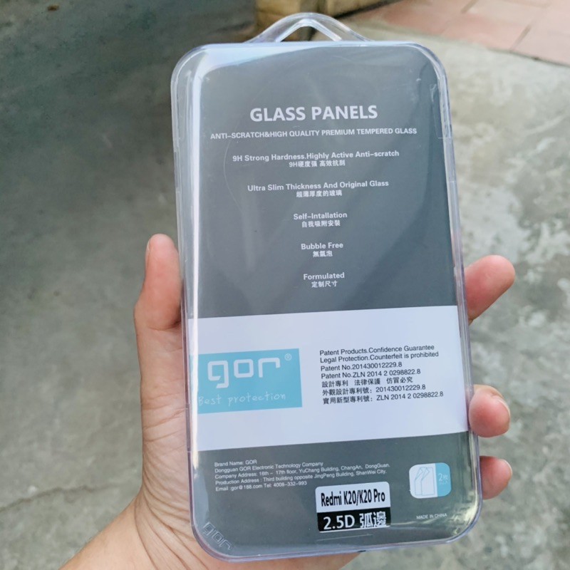 Cường Lực GOR cho Xiaomi Redmi K20 Pro / MI9T  Mi 9T K20 Note 7 8 9S Blackshark 4 K40 Pro poco m3 F3  vát 2,5D