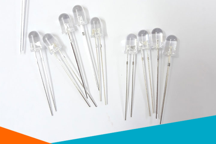 Gói 100 con led đơn siêu sáng 5mm - xanh dương