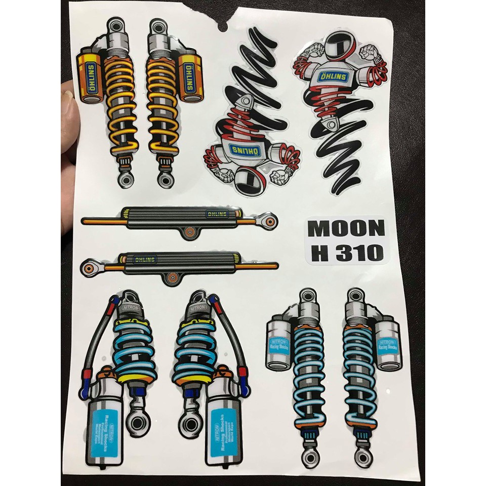 Ddxm-v12-2 tem nổi, decal trang trí xe, tem dán xe máy, stick nổi