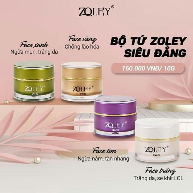Kem Face Zoley 4 màu 4 chức năng (hộp 10g)