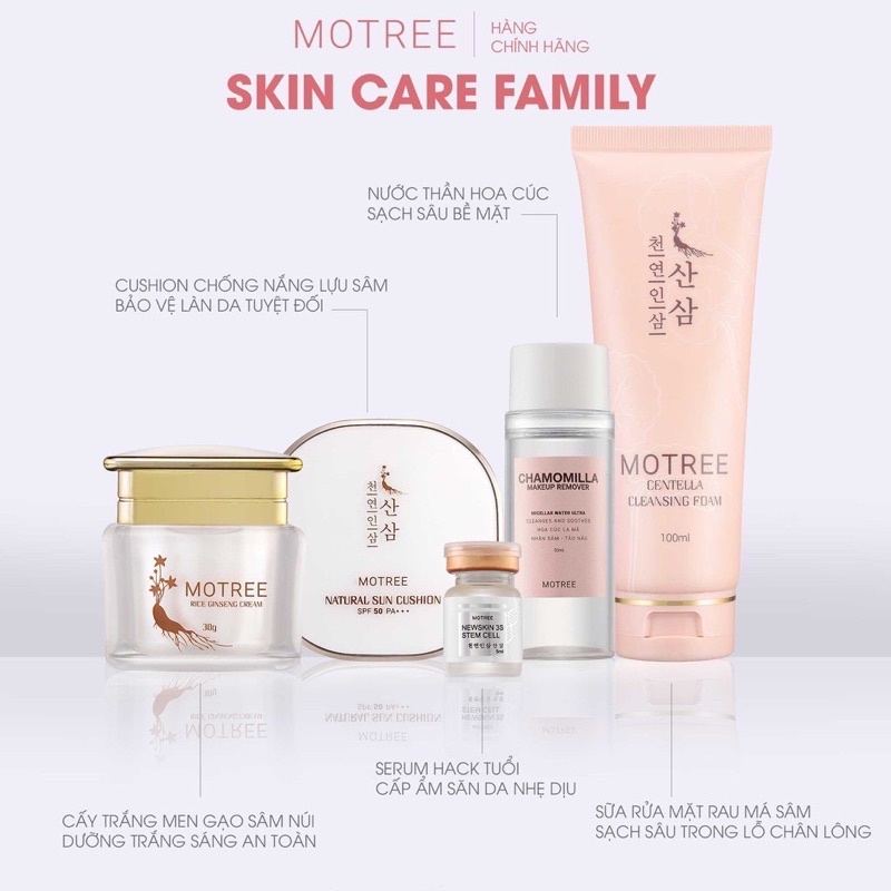 [HCM]Cushion chống nắng lựu sâm Motree 15gr spf50+++