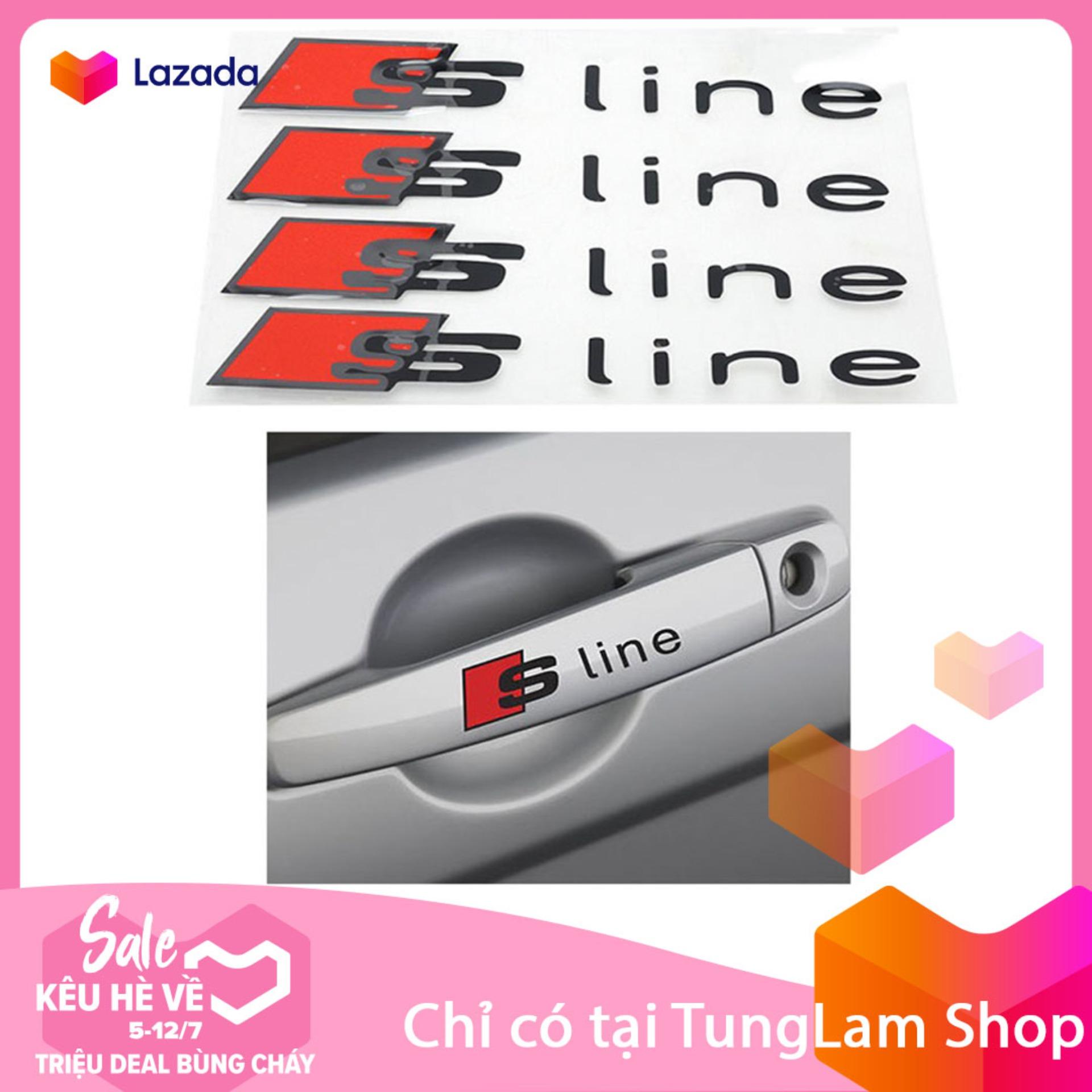 Tem dán tay năm cửa xe hơi cá tính Sline