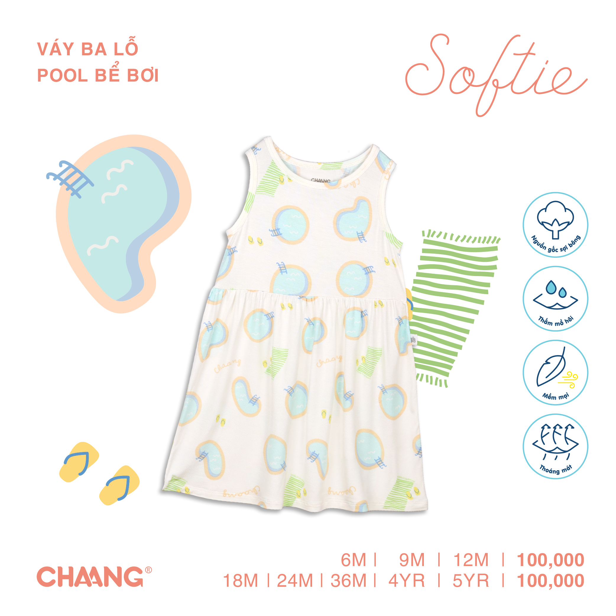 [CHAANG] Váy ba lỗ Pool Party Chaang