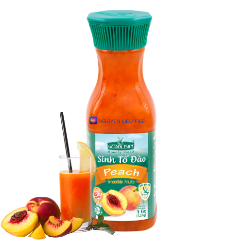 Sinh Tố Đào Golden Farm Chai 1L – Hương Vị Đào Chín Ngọt Ngào, Tươi Mát Cho Pha Chế