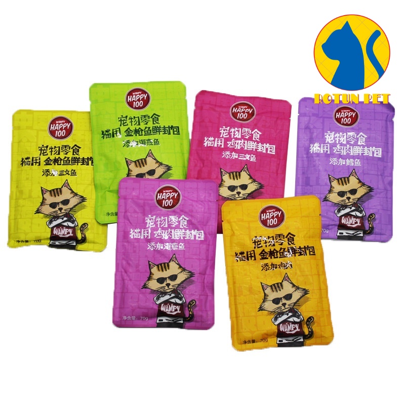 Pate Wanpy Cho Mèo Mọi Lứa Tuổi Gói 70g
