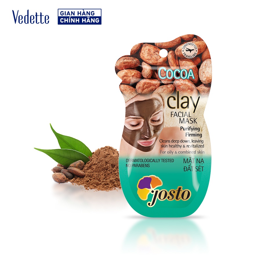Mặt nạ đất sét bùn non Josto Cocoa Clay Facial Mask 15ml