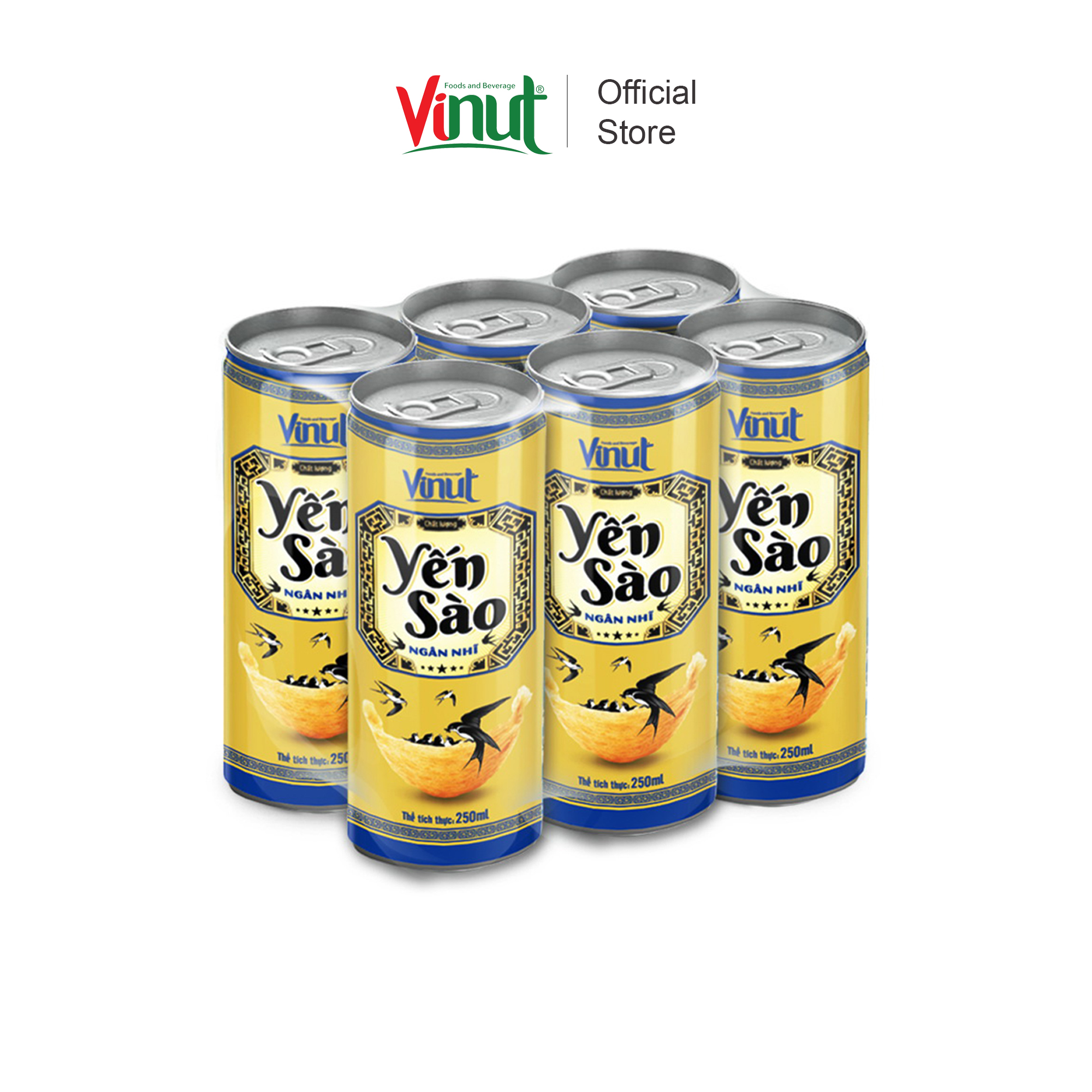 [LỐC 6 LON] Nước Yến Ngân Nhĩ Vinut 250ml
