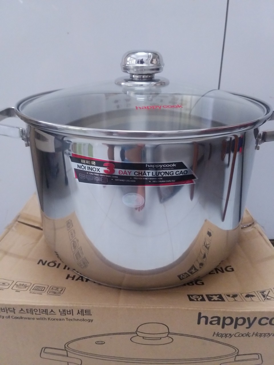 Nồi cao inox 304 03 đáy HappyCook