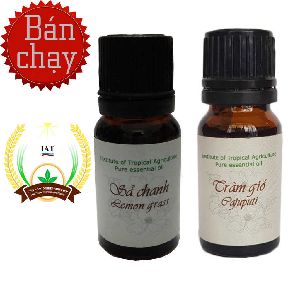 Bộ 2 chai tinh dầu sả chanh đuổi muỗi và quế thơm phòng (10ml)