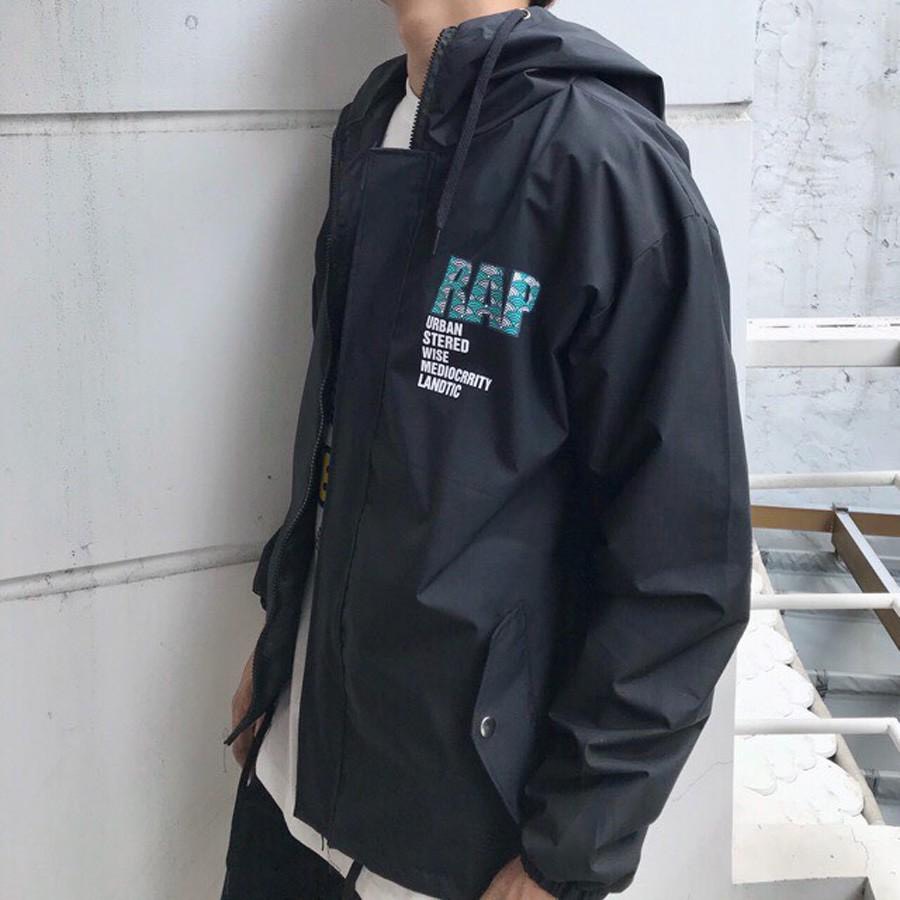 [HCM]Áo Khoác Dù Áo Khoác Gió Nam Nữ Phối Cúc Bấm Che Khóa Hiện Đại .TP