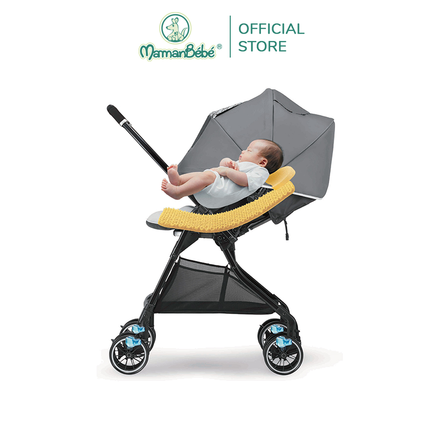 Xe đẩy Combi Sugocal Compact 4 bánh quay tự động màu đỏ