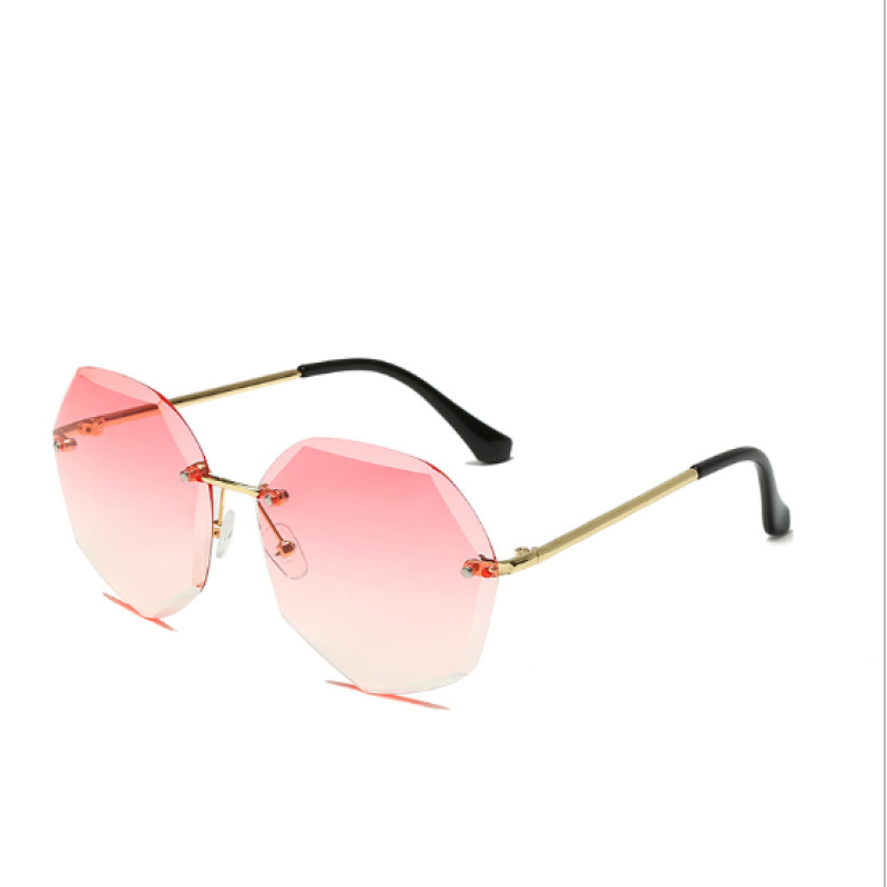 Giá bán [HCM]kính mắt nữ Đa giác siêu đẹpsắc sảo thời trang chống tia UV ( hồng)