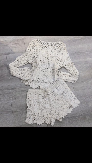 Set áo lưới đi biển hàng đẹp Quảng Châu