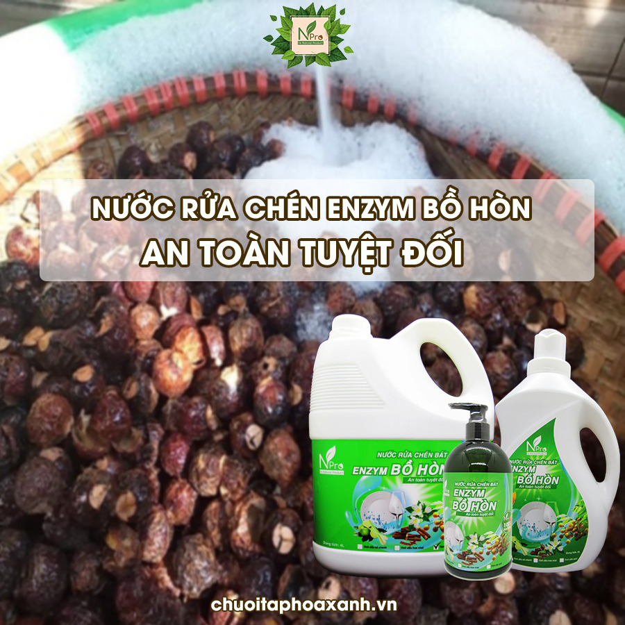 [THIÊN NHIÊN 100%] Nước Rửa Chén ENZYM BỒ HÒN Npro