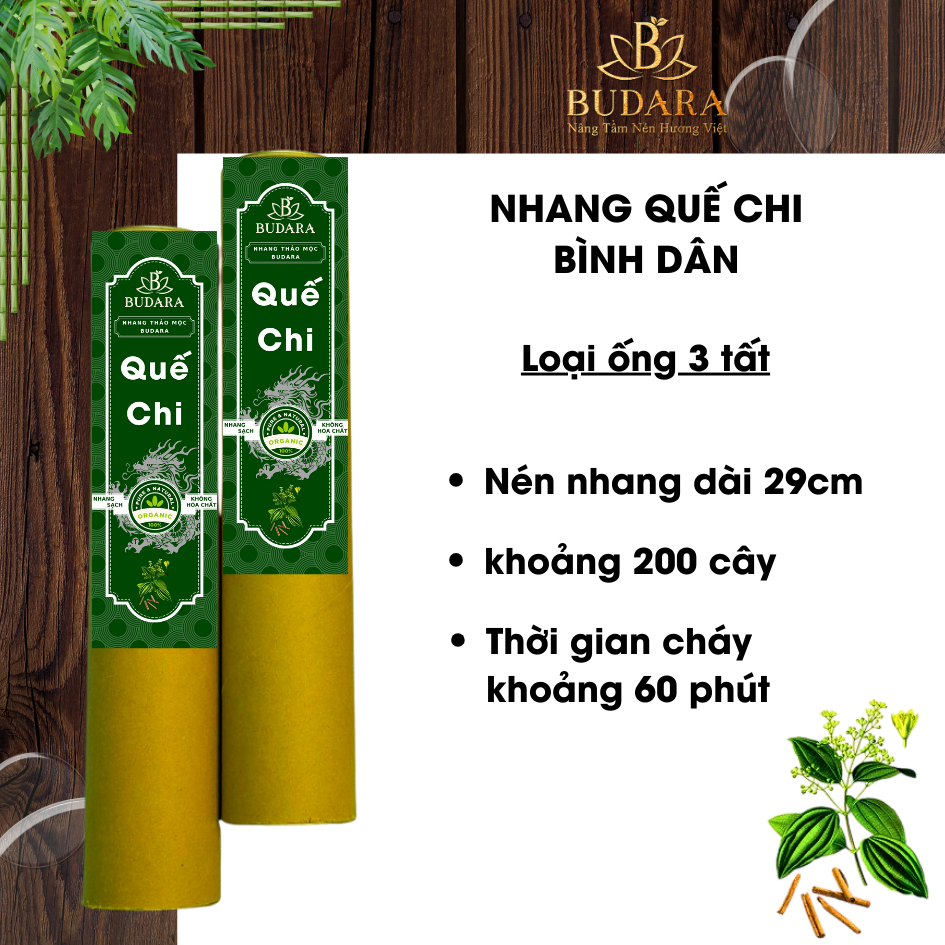Nhang lá quế budara - nhang thảo mộc budara