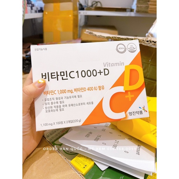 [Mẹ Kem] Vitamin C&D 1000mg