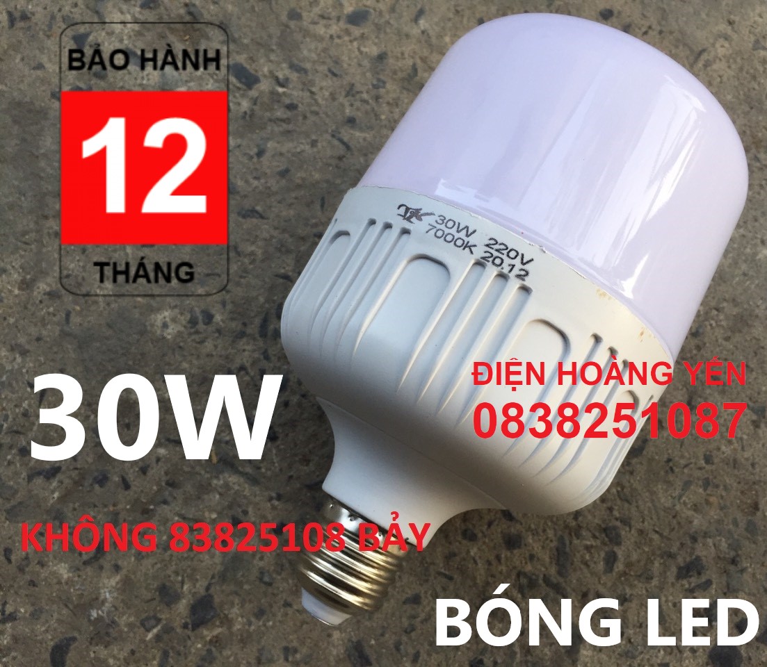 Đèn led bulb 30w 20W 15W 10W đuôi đèn E27 - Ánh Sáng Trắng