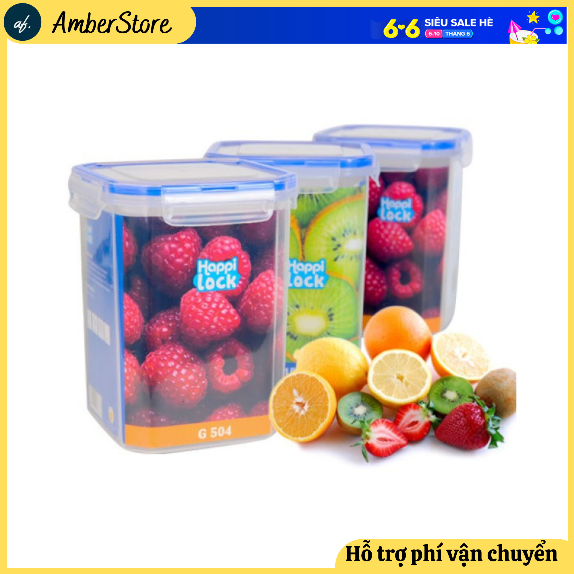 [HCM] COMBO 2 Hộp Đựng Thực Phẩm Happi Lock 900ml - 1200ml