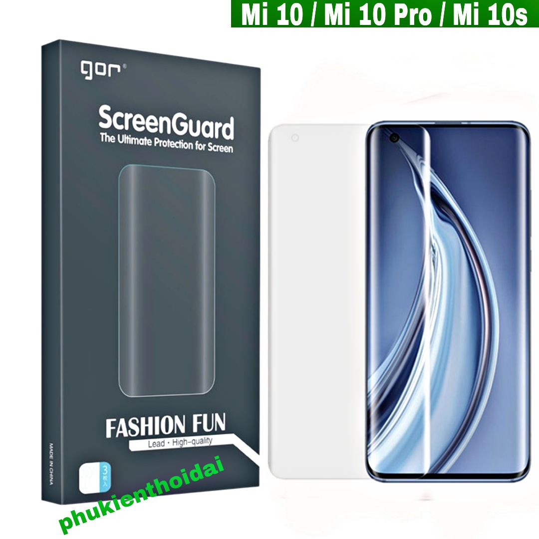 Bộ 2 dán màn hình xiaomi mi 10 / mi 10s / mi 10 pro hiệu gor trong suốt full màn hình