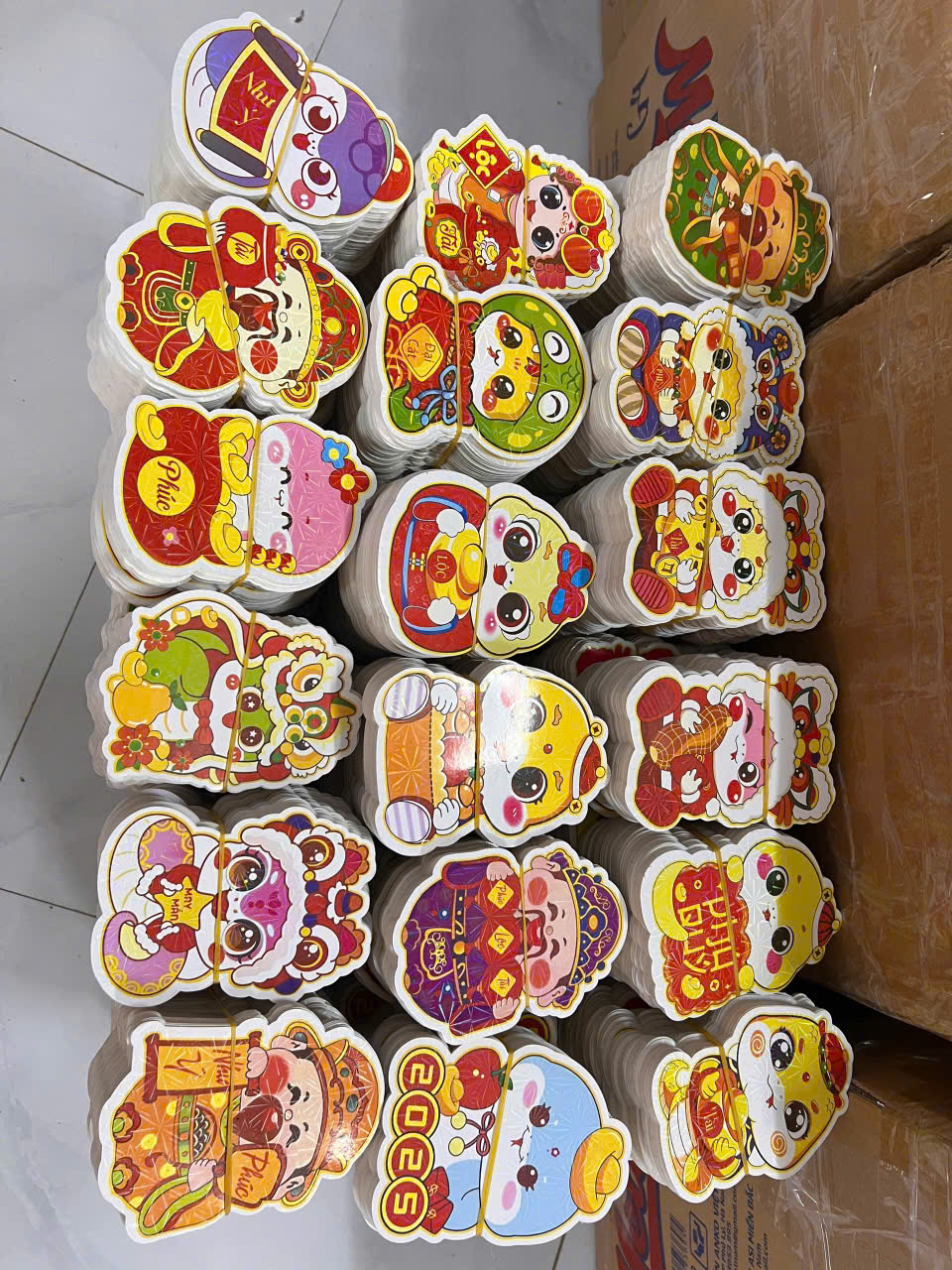 Combo 50 bao lì xì chibi phản quang mẫu 2025