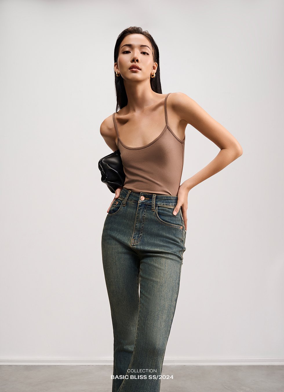 Quần jeans ống loe BASIC SOMI JEANS