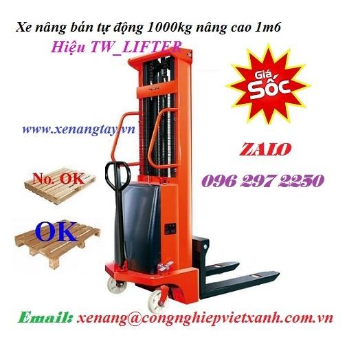 [HCM]Xe nâng bán tự động 1 tấn cao 16m